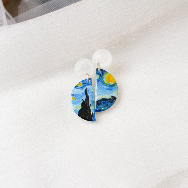 Starry Night Hand-painted Dangles